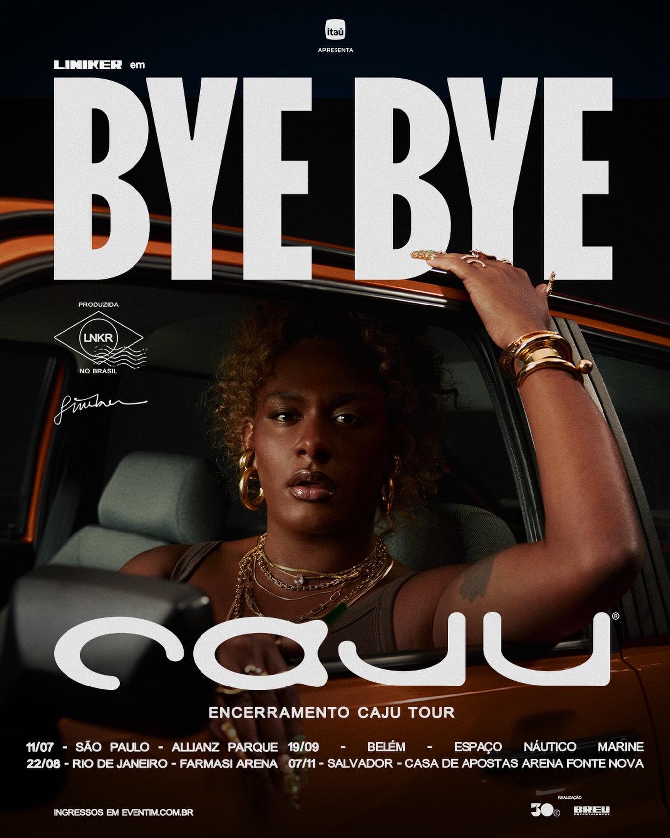 Liniker CAJU Tour Poster 2026